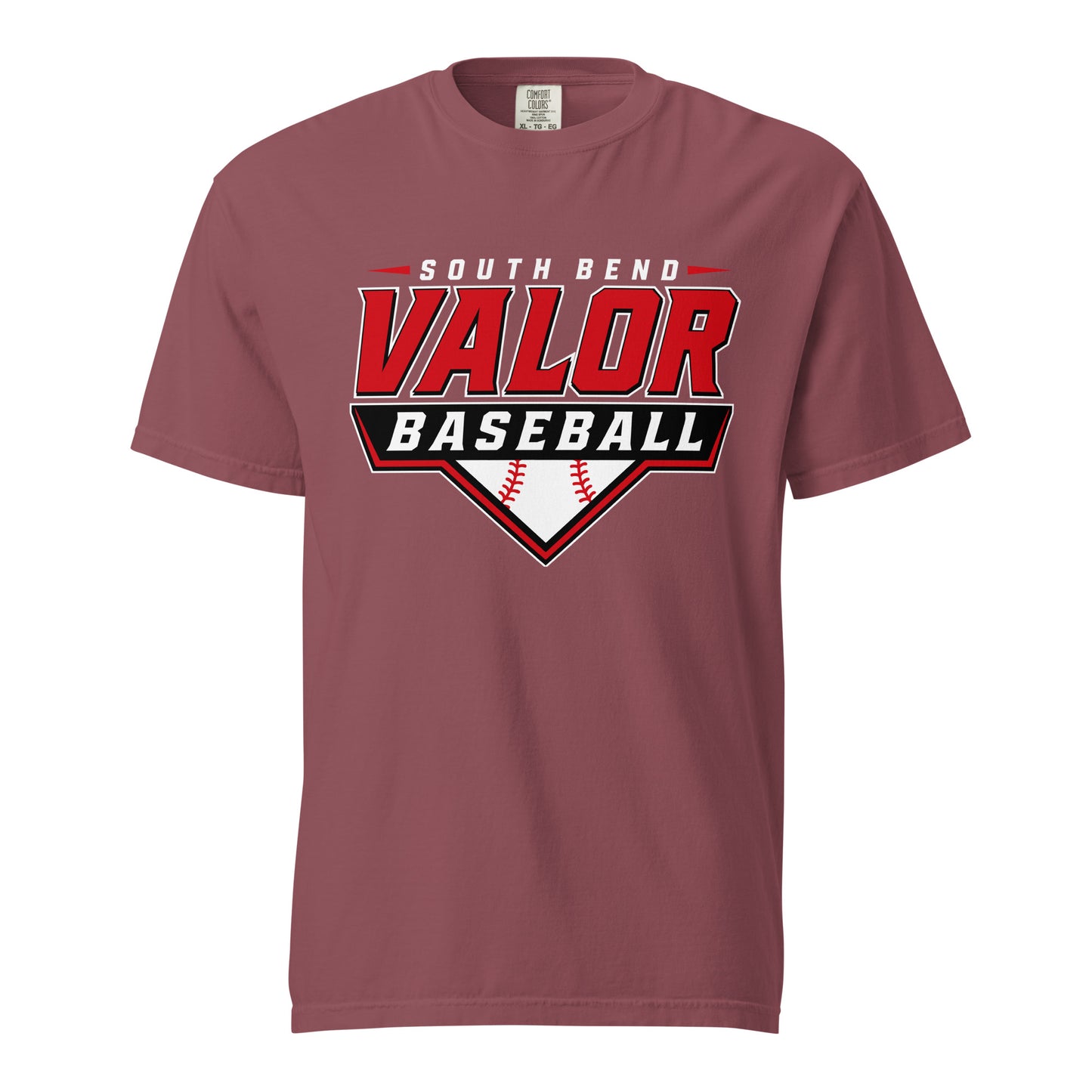 Signature | Comfort Colors T-Shirt | South Bend Valor Baseball | Vanguard Logo
