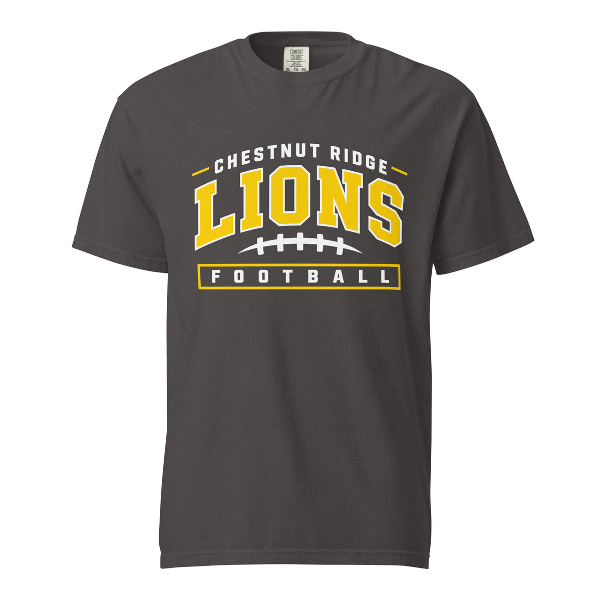 Signature | Comfort Colors T-Shirt | Chestnut Ridge Lions Football | Valor Logo