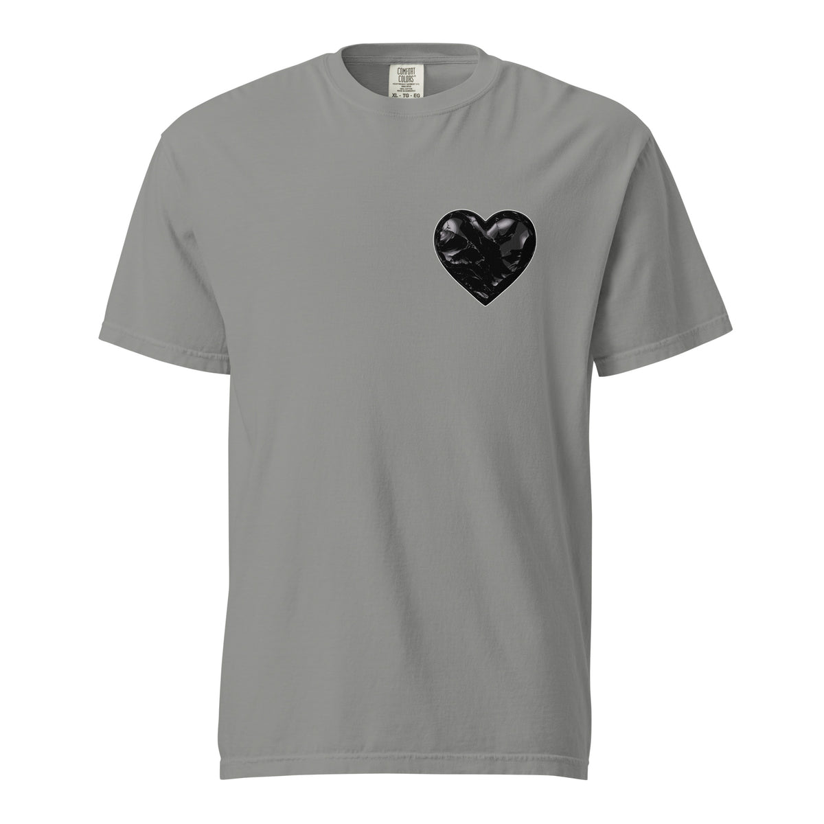 Signature | Comfort Colors T-Shirt | Obsidian Heartbeat | Heart Crest Logo