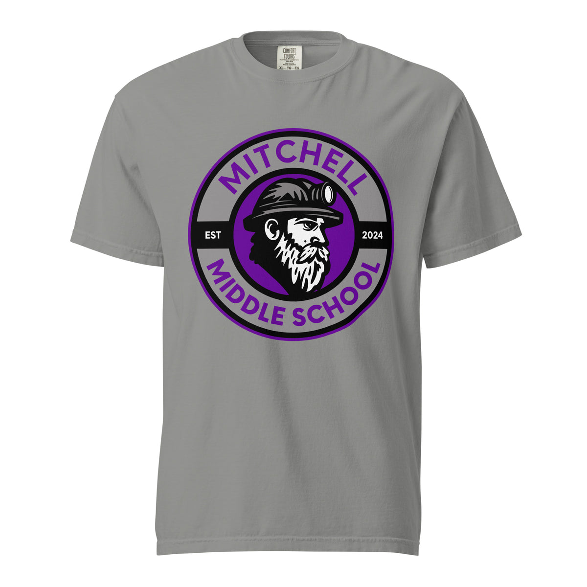 Signature | Comfort Colors T-Shirt | Mitchell Middle School Softball | Badge Logo