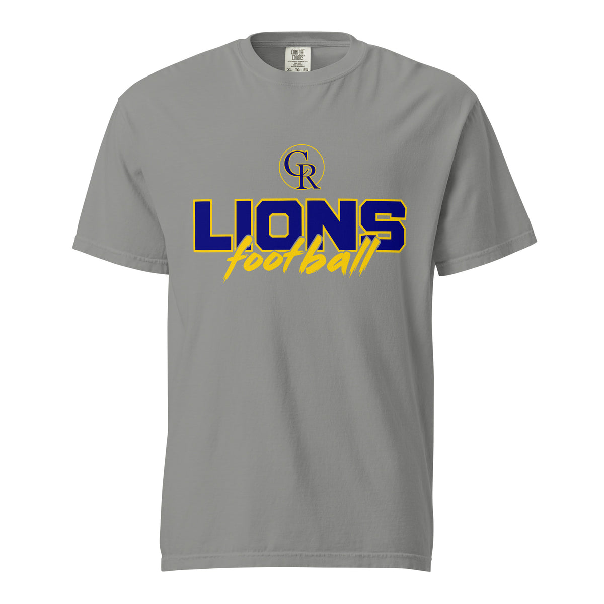 Signature | Comfort Colors T-Shirt | Chestnut Ridge Lions Football | Vanguard Logo