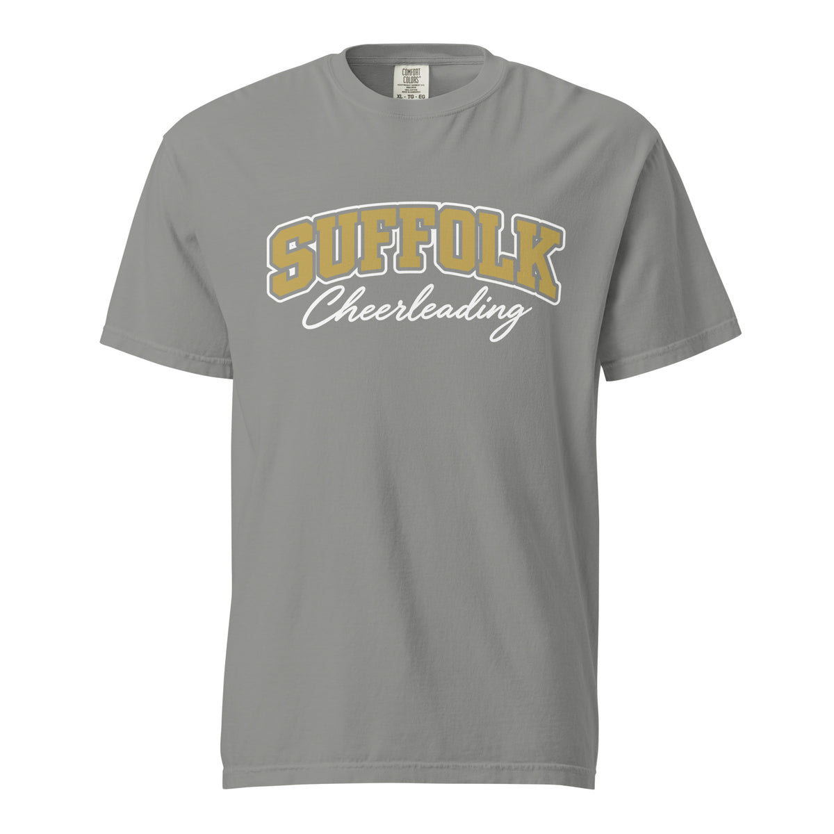 Signature | Comfort Colors T-Shirt | Suffolk University Cheerleading | Valor Logo