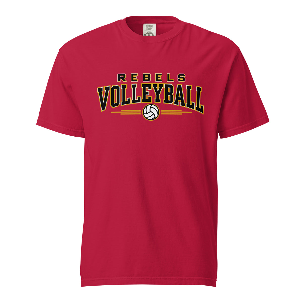 Signature | Comfort Colors T-Shirt | Rebels Volleyball Club | Modern Script Logo