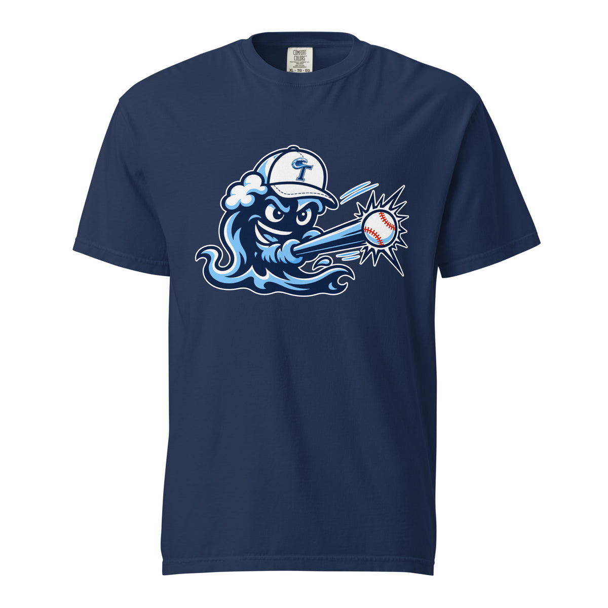 Signature | Comfort Colors T-Shirt | Long Island Tides Baseball | Mascot Logo