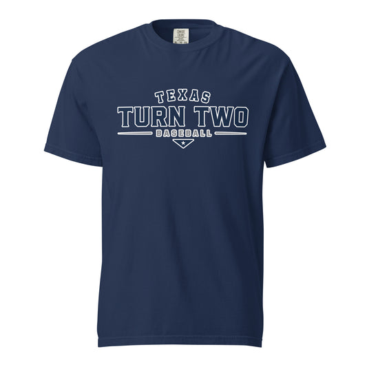 Signature | Comfort Colors T-Shirt | Texas Turn Two Baseball | Modern Script Logo