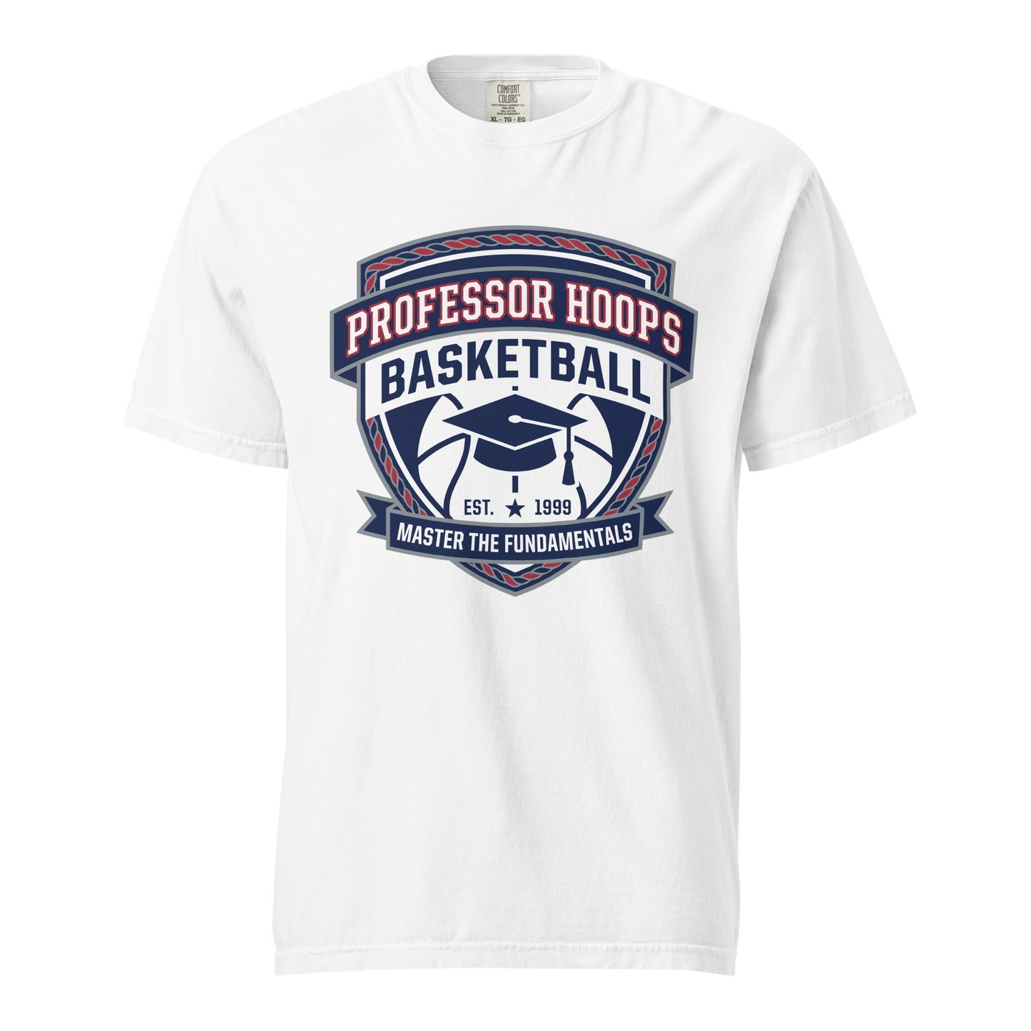 Signature | Comfort Colors T-Shirt | Professor Hoops Basketball | Crest Logo