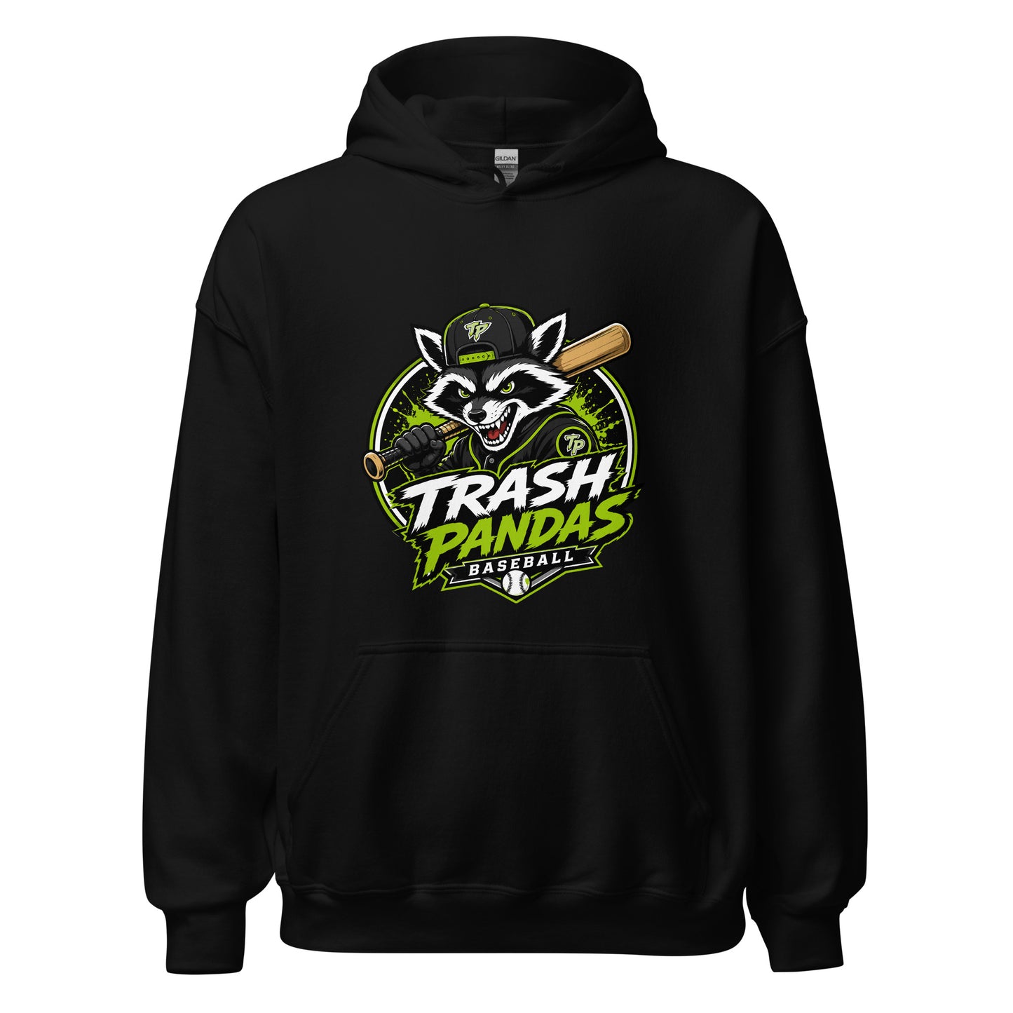 Classic | Hoodie | Trash Pandas Baseball Organization | Mascot Logo