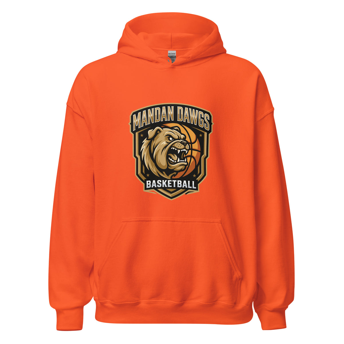 Classic | Hoodie | Mandan Dawgs Basketball | Shield Logo
