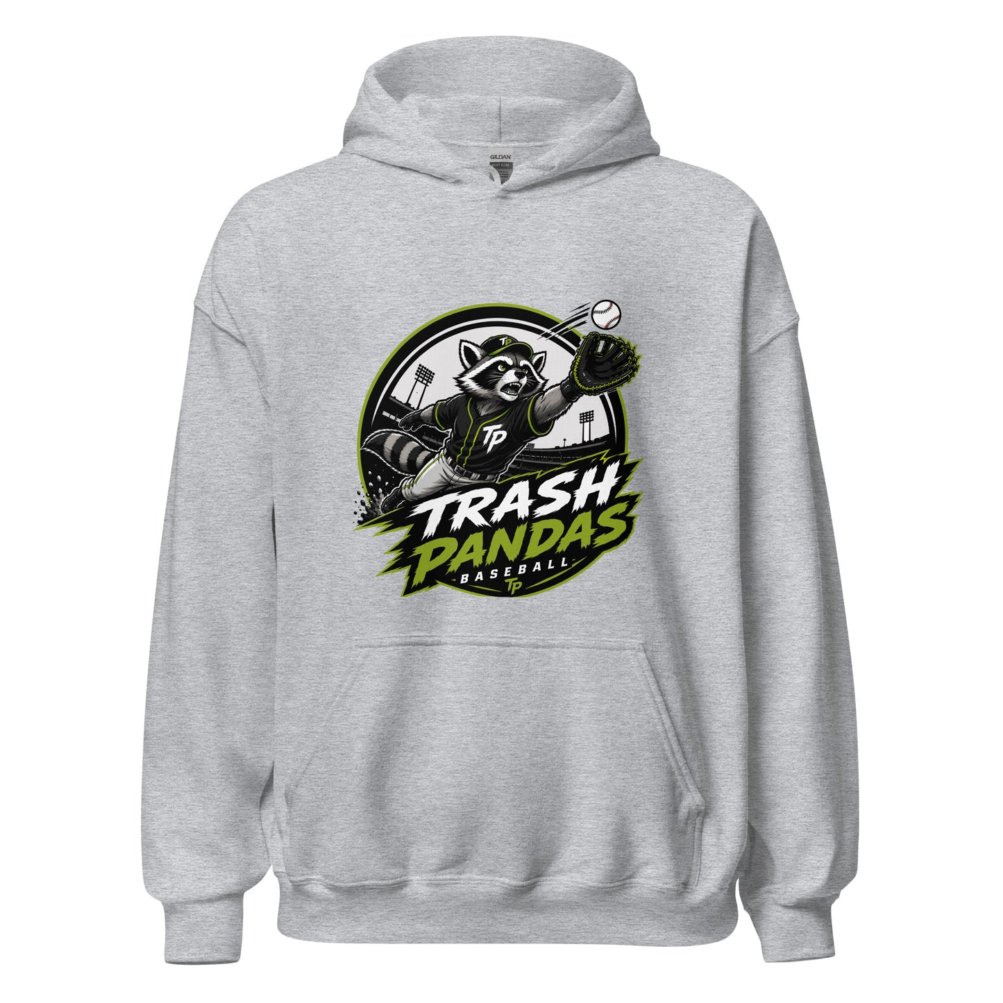 Classic | Hoodie | Trash Pandas Baseball Organization | Emblem Logo