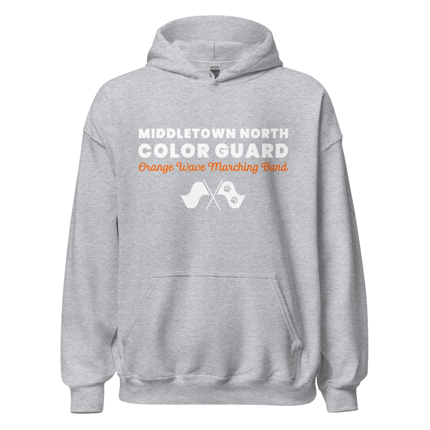 Classic | Hoodie | Orange Wave Marching Band | Modern Script Logo