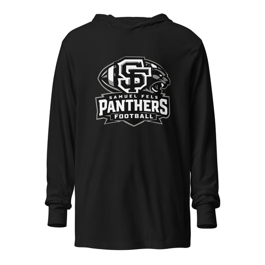 Performance | Hooded Long Sleeve T Shirt | Samuel Fels Football | Emblem Logo