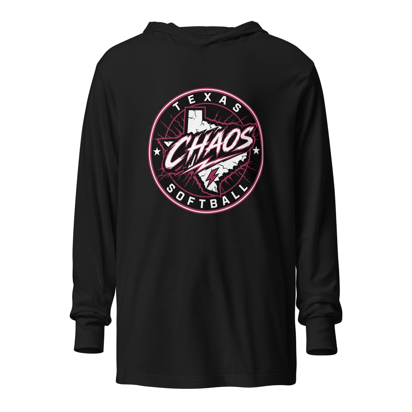 Performance | Hooded Long Sleeve T Shirt | Texas Chaos | Badge Logo