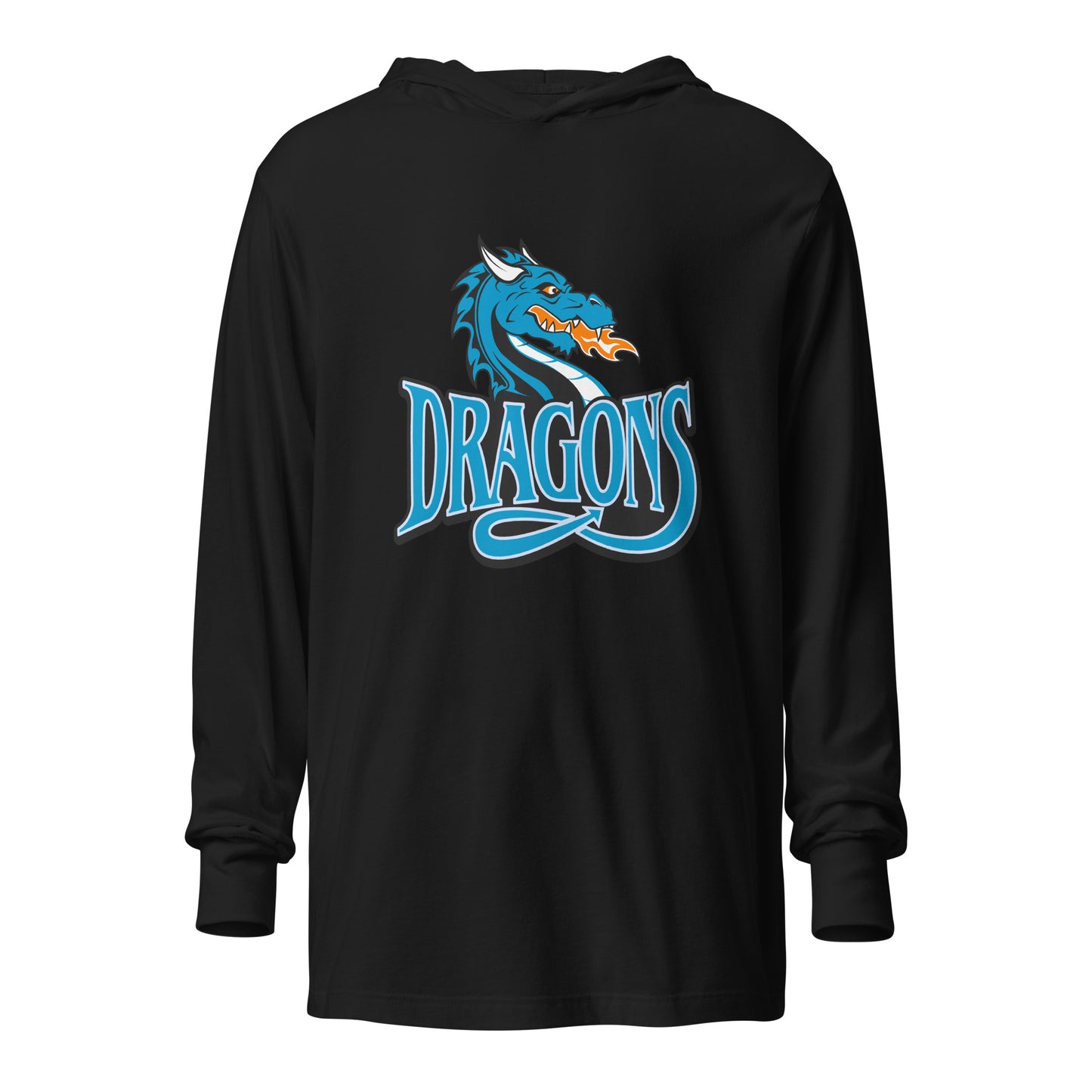 Performance | Hooded Long Sleeve T Shirt | International Studies Middle School Volleyball | Emblem Logo