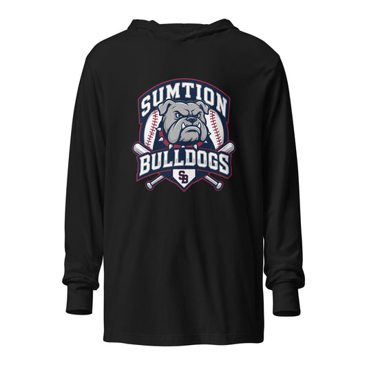 Performance | Hooded Long Sleeve T Shirt | Sumtion bulldogs | Emblem Logo