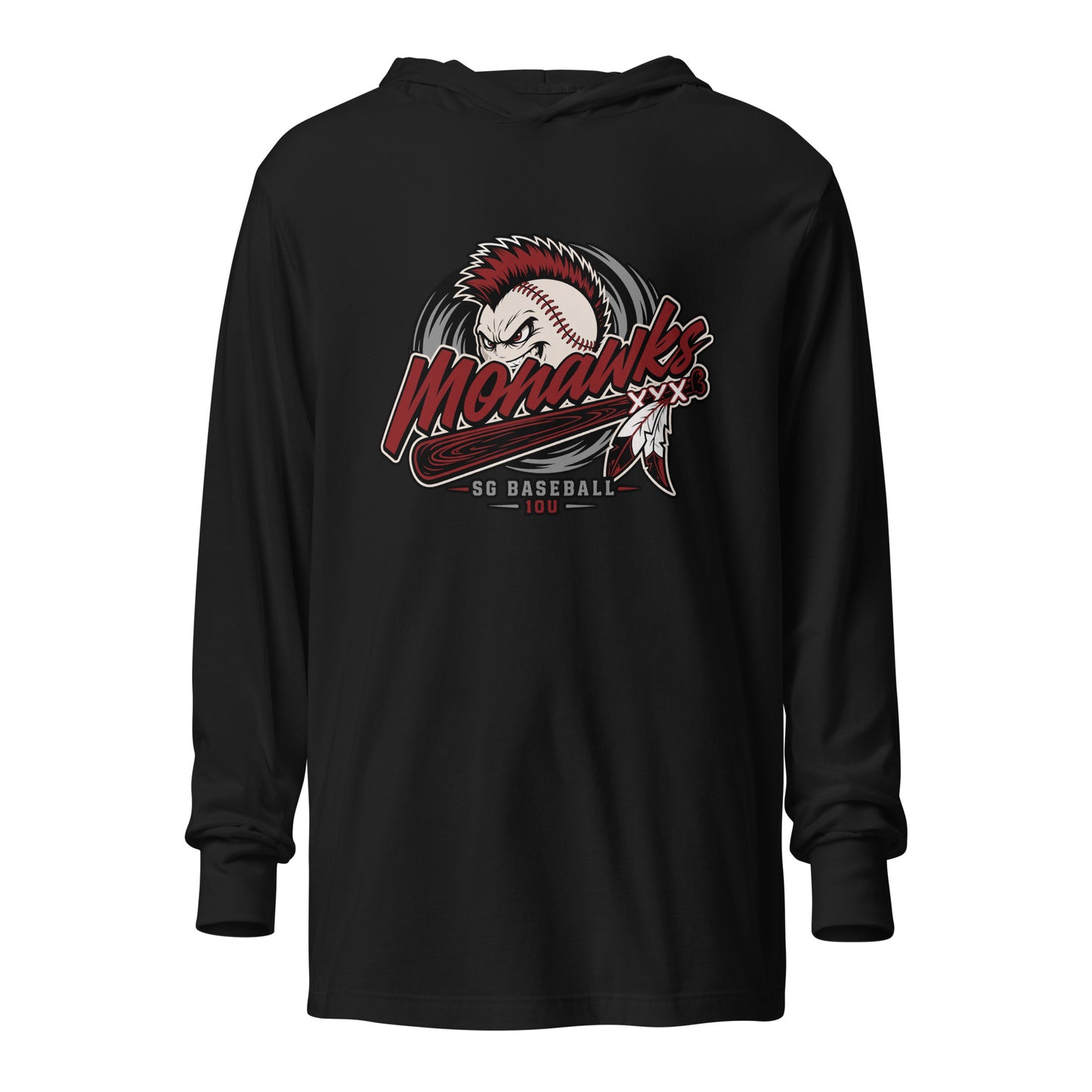Performance | Hooded Long Sleeve T Shirt | Mohawks | Valor Logo