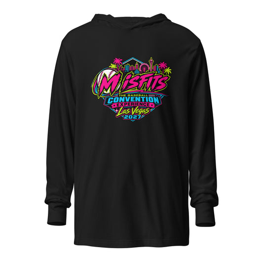 Performance | Hooded Long Sleeve T Shirt | Misfits Baseball | Crest Logo