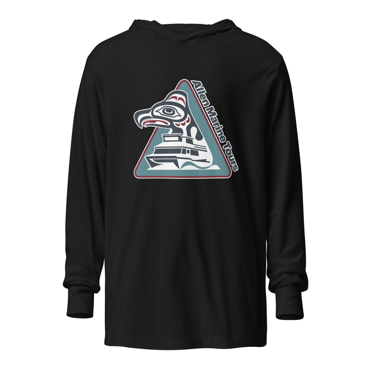 Performance | Hooded Long Sleeve T Shirt | Allen Marine | Crest Logo