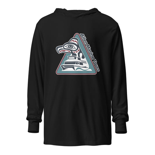 Performance | Hooded Long Sleeve T Shirt | Allen Marine | Crest Logo