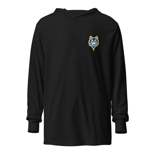 Performance | Hooded Long Sleeve T Shirt | Highland youth football and cheer | Mascot Logo