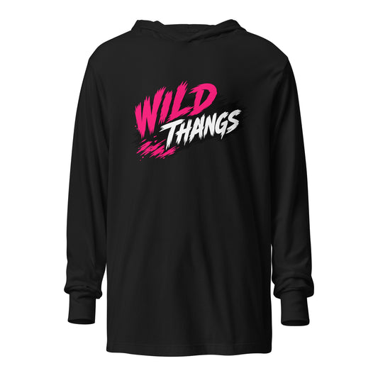 Performance | Hooded Long Sleeve T Shirt | Wild Thangs | Crest Logo