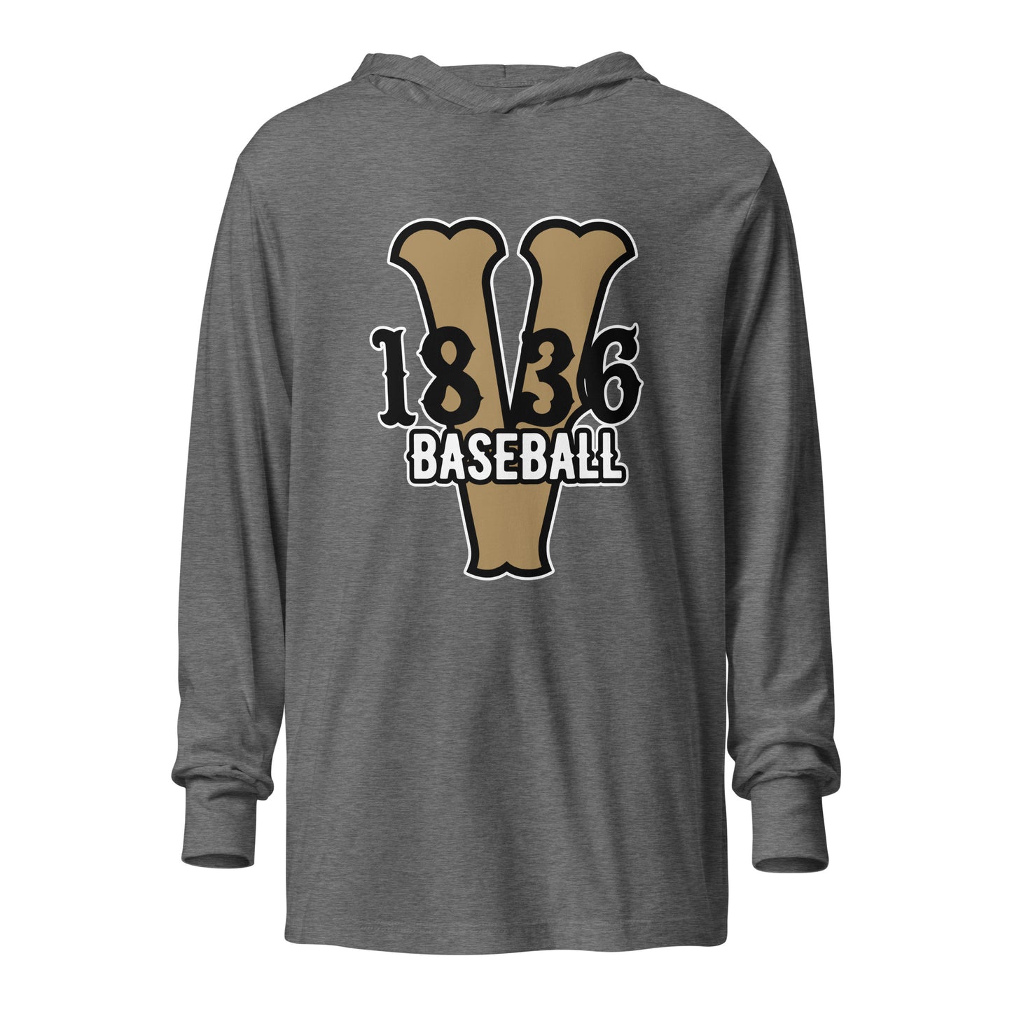 Performance | Hooded Long Sleeve T Shirt | 1836 Volunteers Baseball | Crest Logo