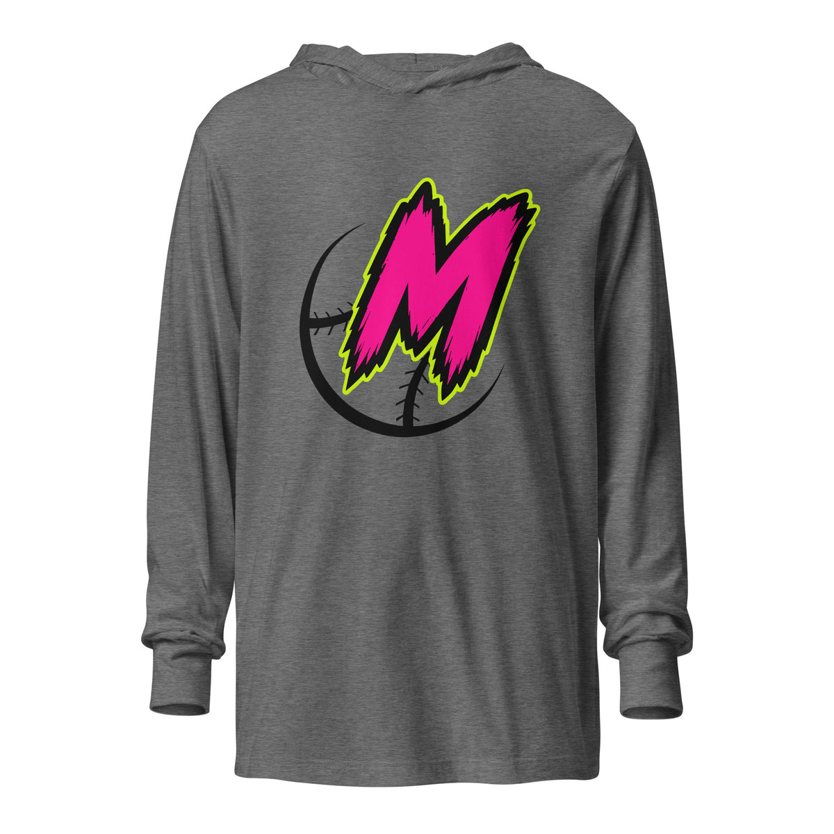 Performance | Hooded Long Sleeve T Shirt | Misfits Baseball | Lettermark Logo