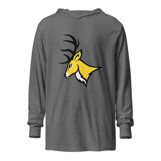 Performance | Hooded Long Sleeve T Shirt | West Milford Indoor Track & Field Team | Crest Logo