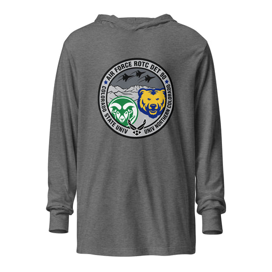 Performance | Hooded Long Sleeve T Shirt | Colorado State Detachment 90 | Badge Logo