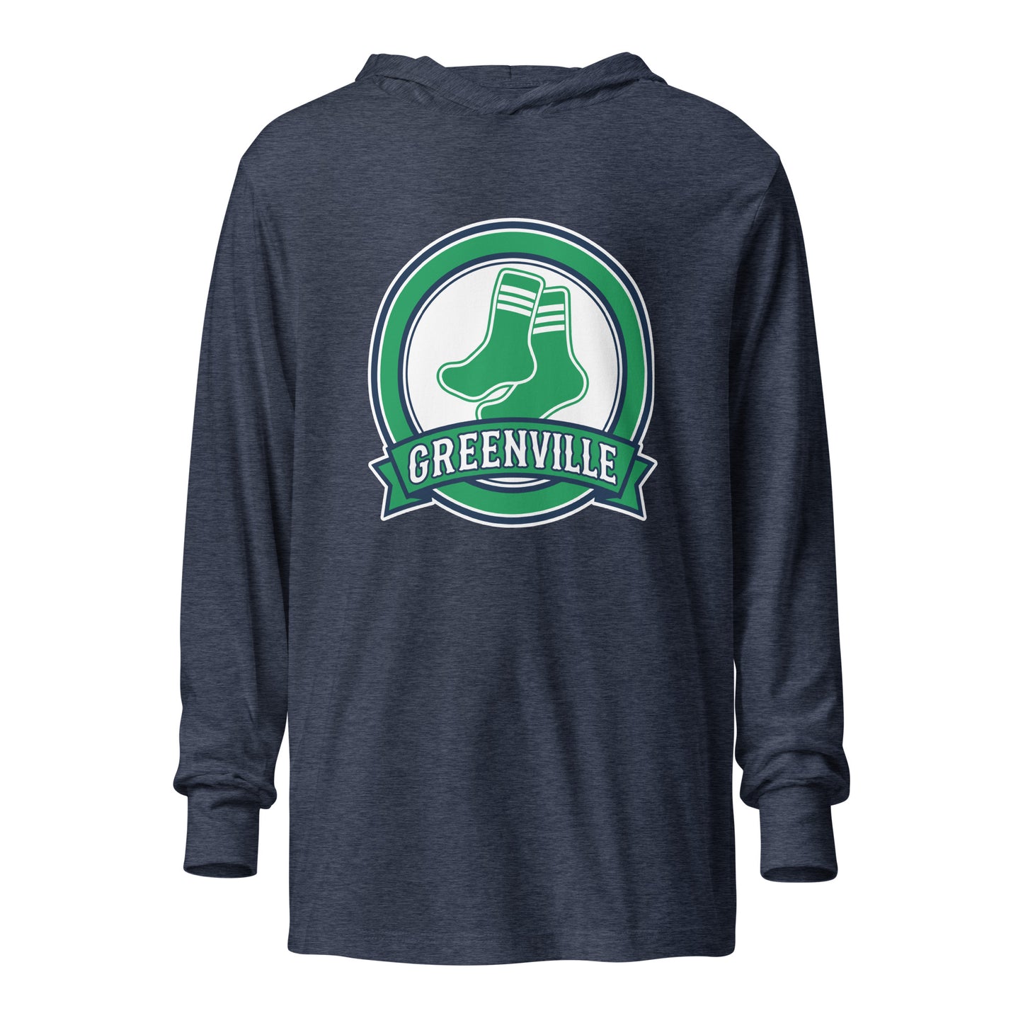Performance | Hooded Long Sleeve T Shirt | Greenville Sox | Badge Logo