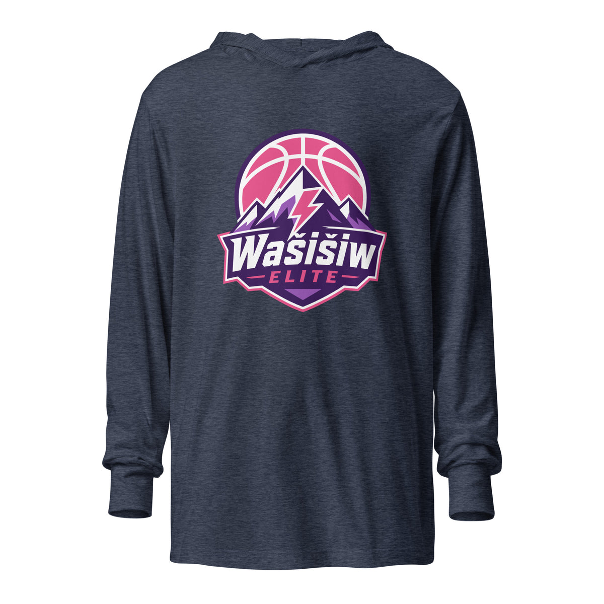 Performance | Hooded Long Sleeve T Shirt | Wašišiw Elite | Emblem Logo