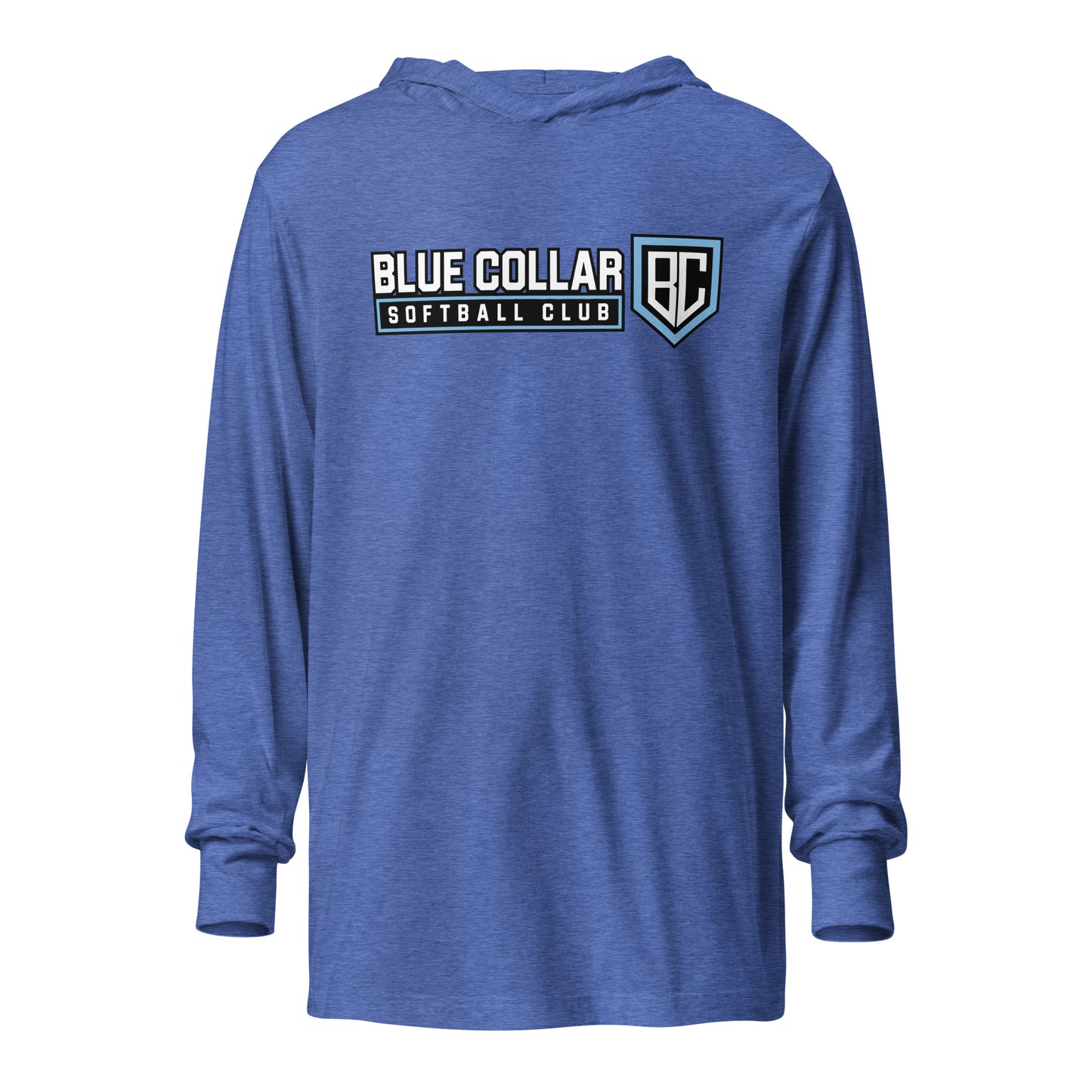 Performance | Hooded Long Sleeve T Shirt | Blue Collar Softball 2034 | Vanguard Logo