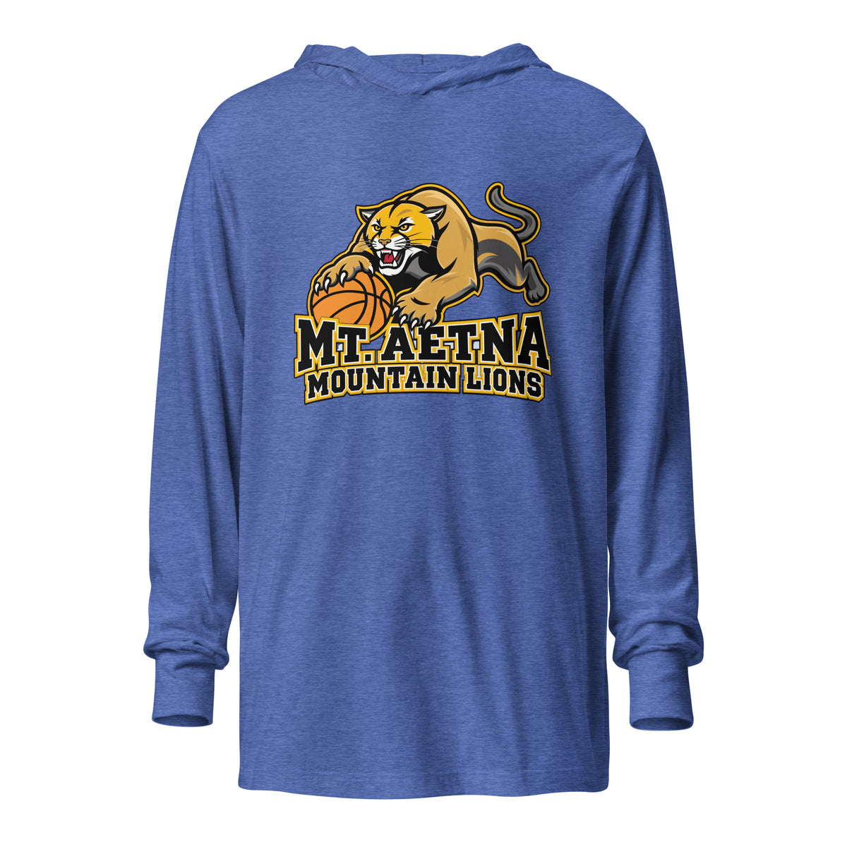 Performance | Hooded Long Sleeve T Shirt | Mt. Aetna Adventist School | Crest Logo