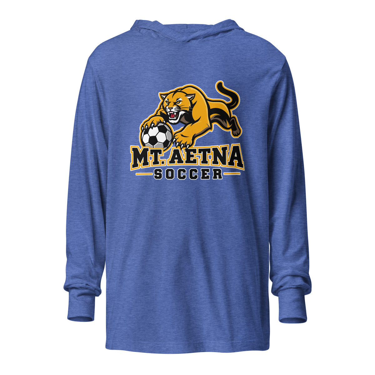 Performance | Hooded Long Sleeve T Shirt | Mt. Aetna Adventist School | Soccer Apex Logo