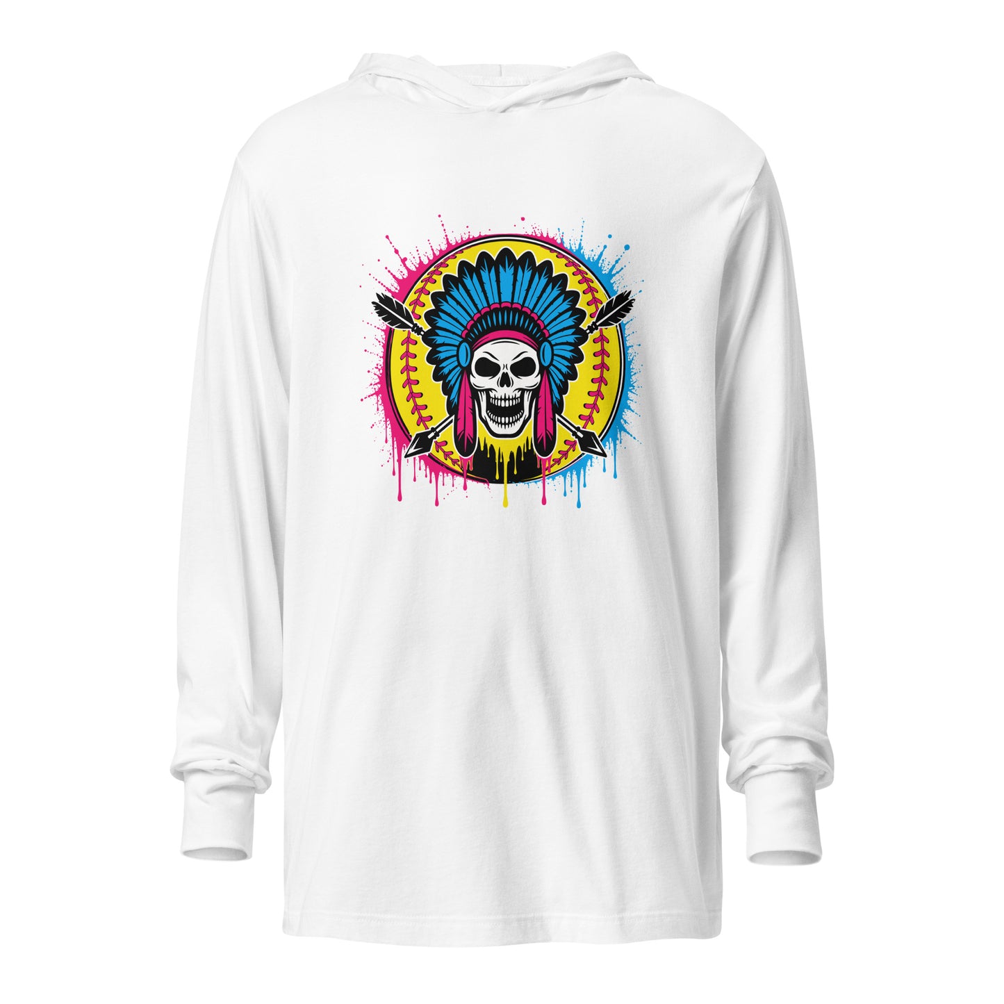 Performance | Hooded Long Sleeve T Shirt | Savage Softball | Emblem Logo