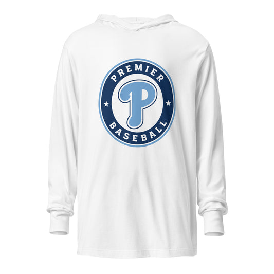 Performance | Hooded Long Sleeve T Shirt | Premier Baseball | Badge Logo