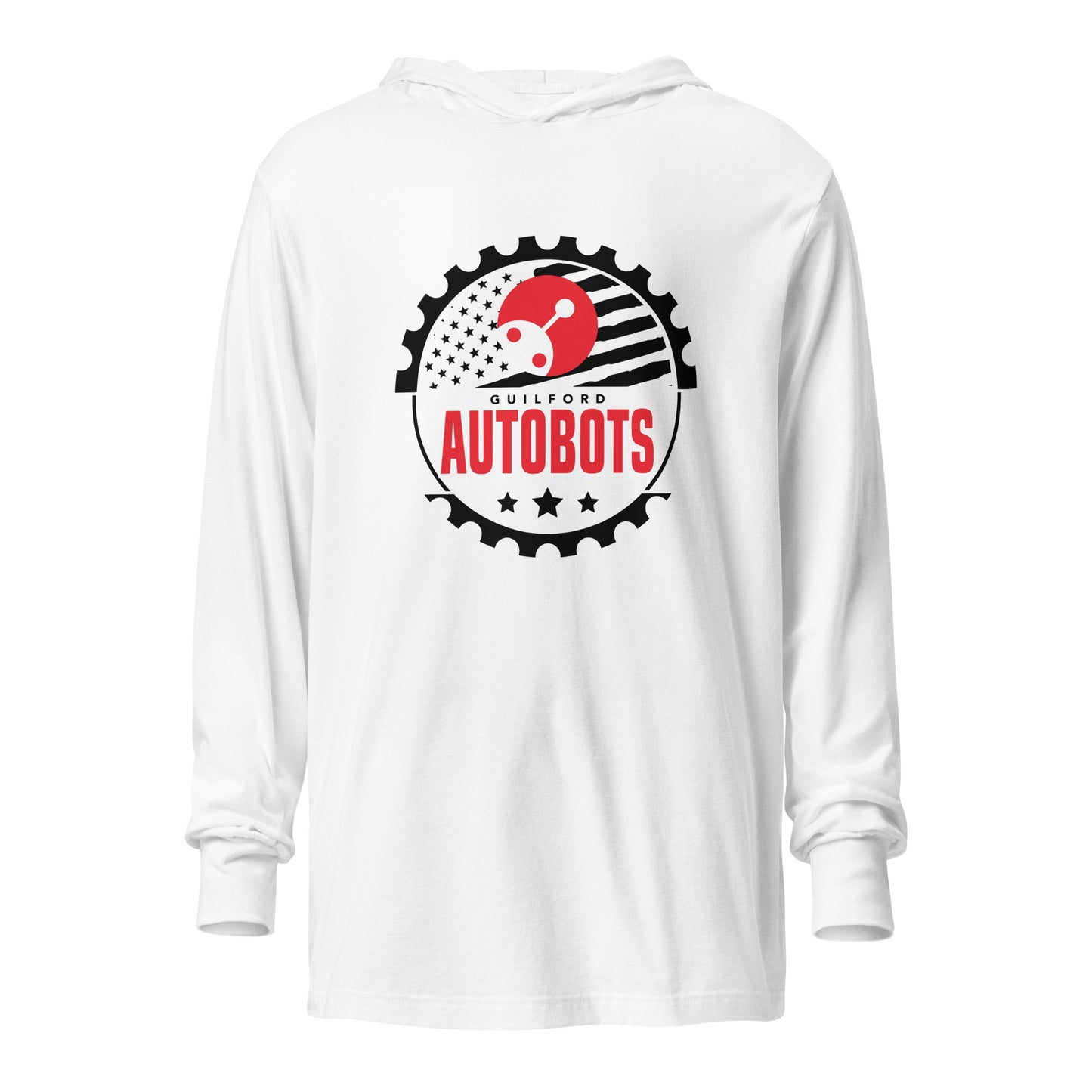 Performance | Hooded Long Sleeve T Shirt | Guilford Autobots | Emblem Logo