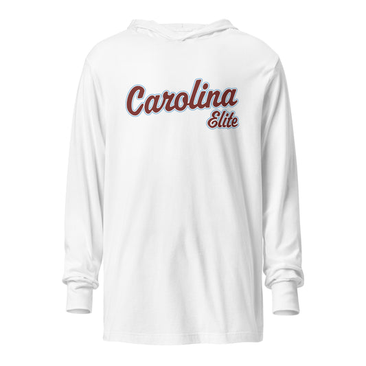 Performance | Hooded Long Sleeve T Shirt | Carolina Elite-Shields | Modern Script Logo