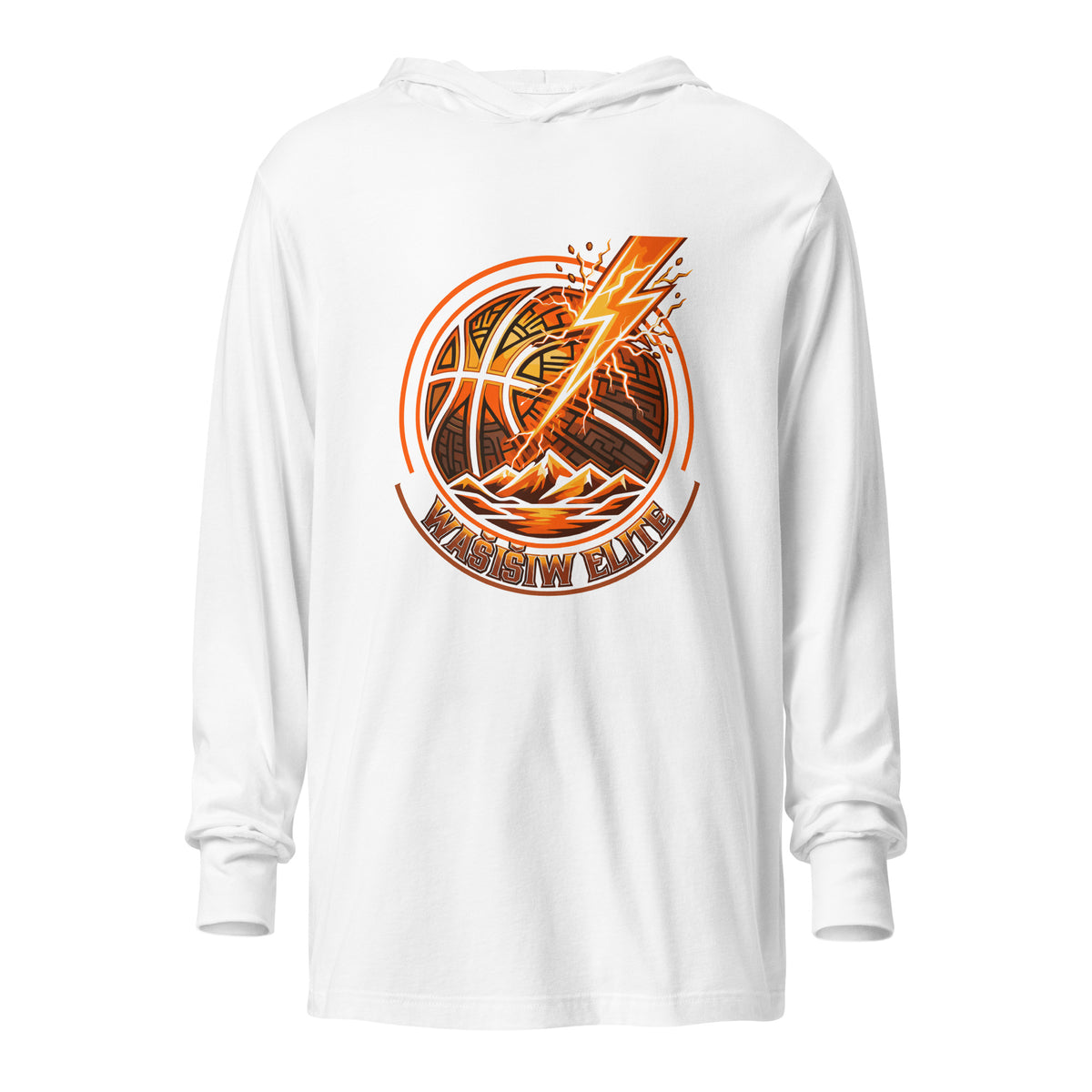 Performance | Hooded Long Sleeve T Shirt | Wašišiw Elite | Crest Logo