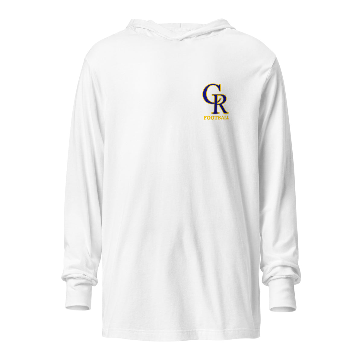 Performance | Hooded Long Sleeve T Shirt | Chestnut Ridge Lions Football | Lettermark Logo
