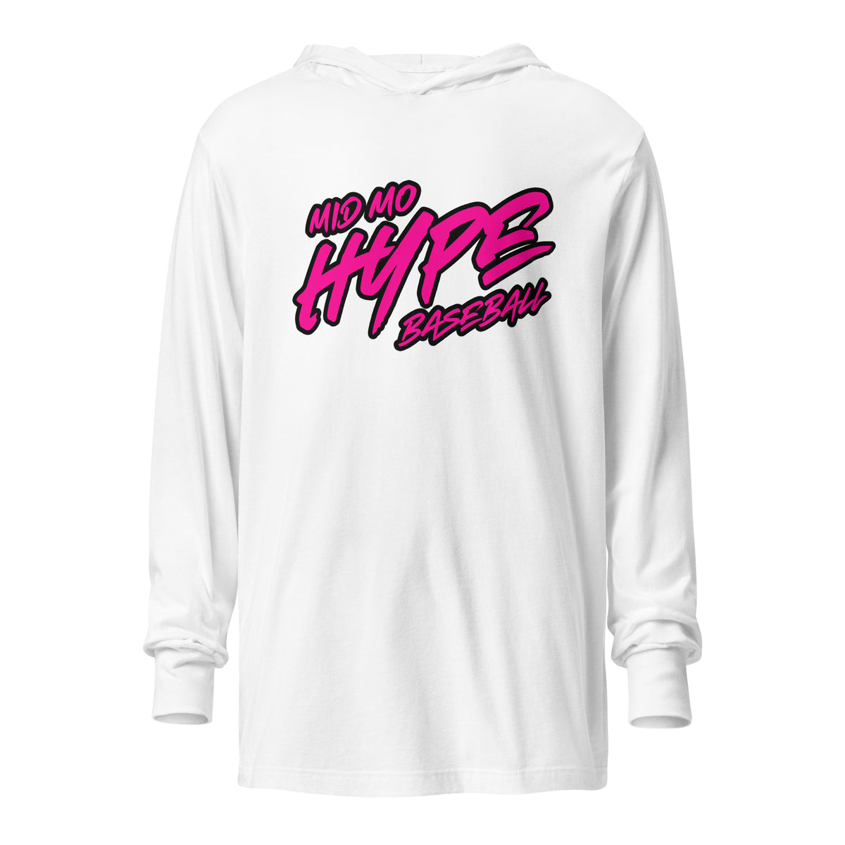 Performance | Hooded Long Sleeve T Shirt | Hype Baseball Club | Crest Logo