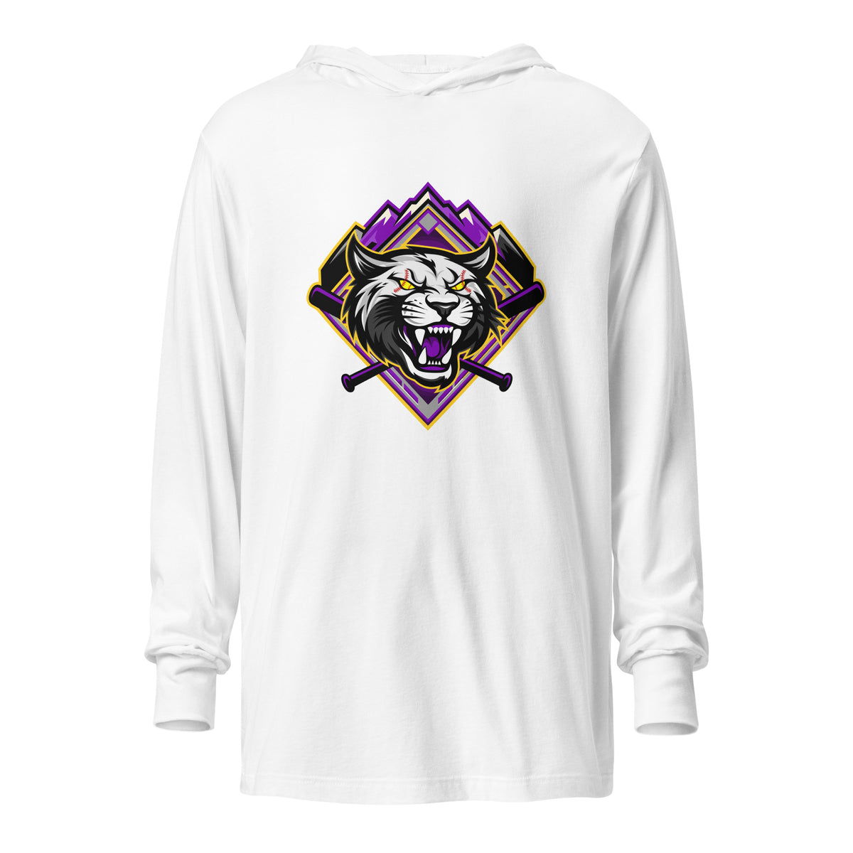 Performance | Hooded Long Sleeve T Shirt | Wildcats Softball | Crest Logo