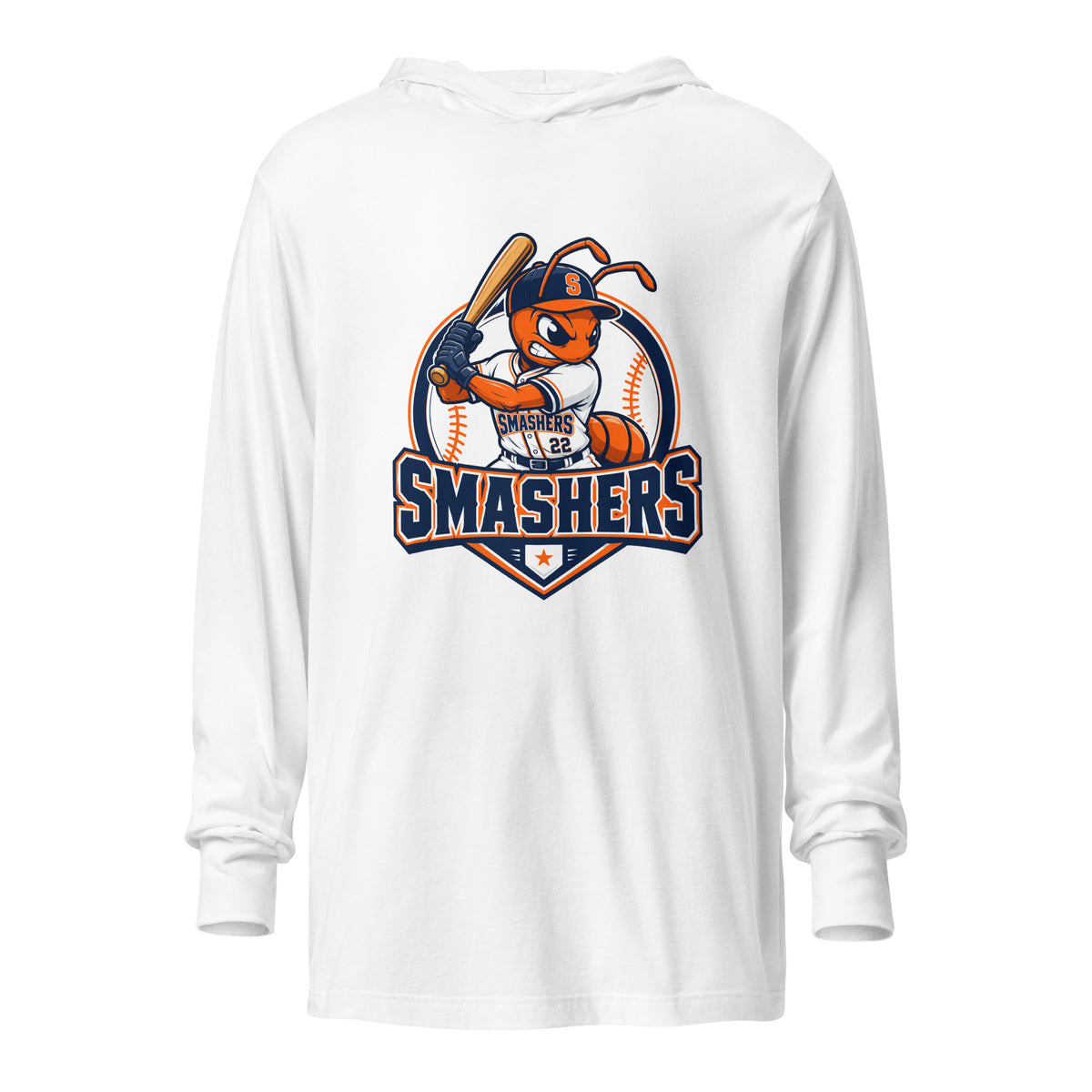 Performance | Hooded Long Sleeve T Shirt | Tx Smashers | Emblem Logo