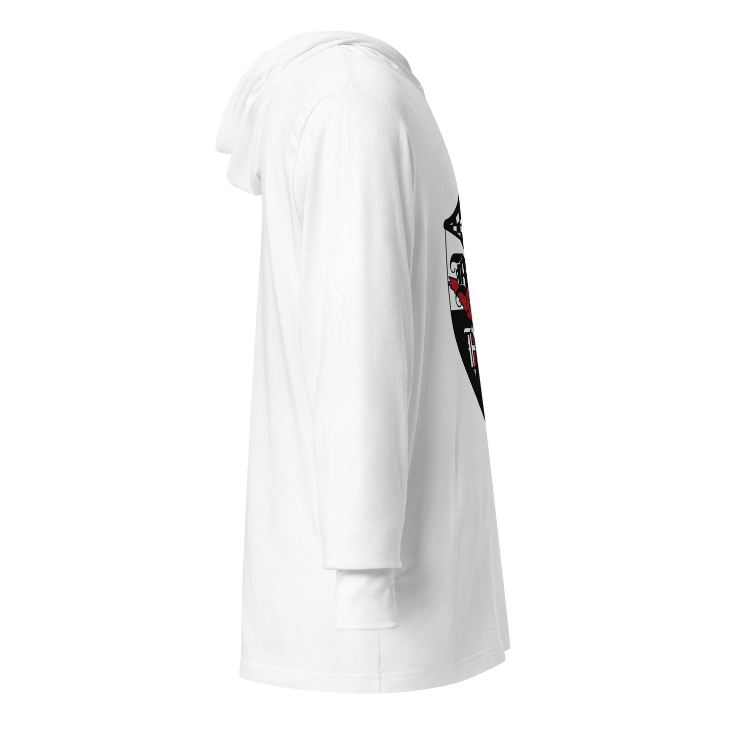 Performance | Hooded Long Sleeve T Shirt | Bard College Rugby Football Club | Raptor Logo