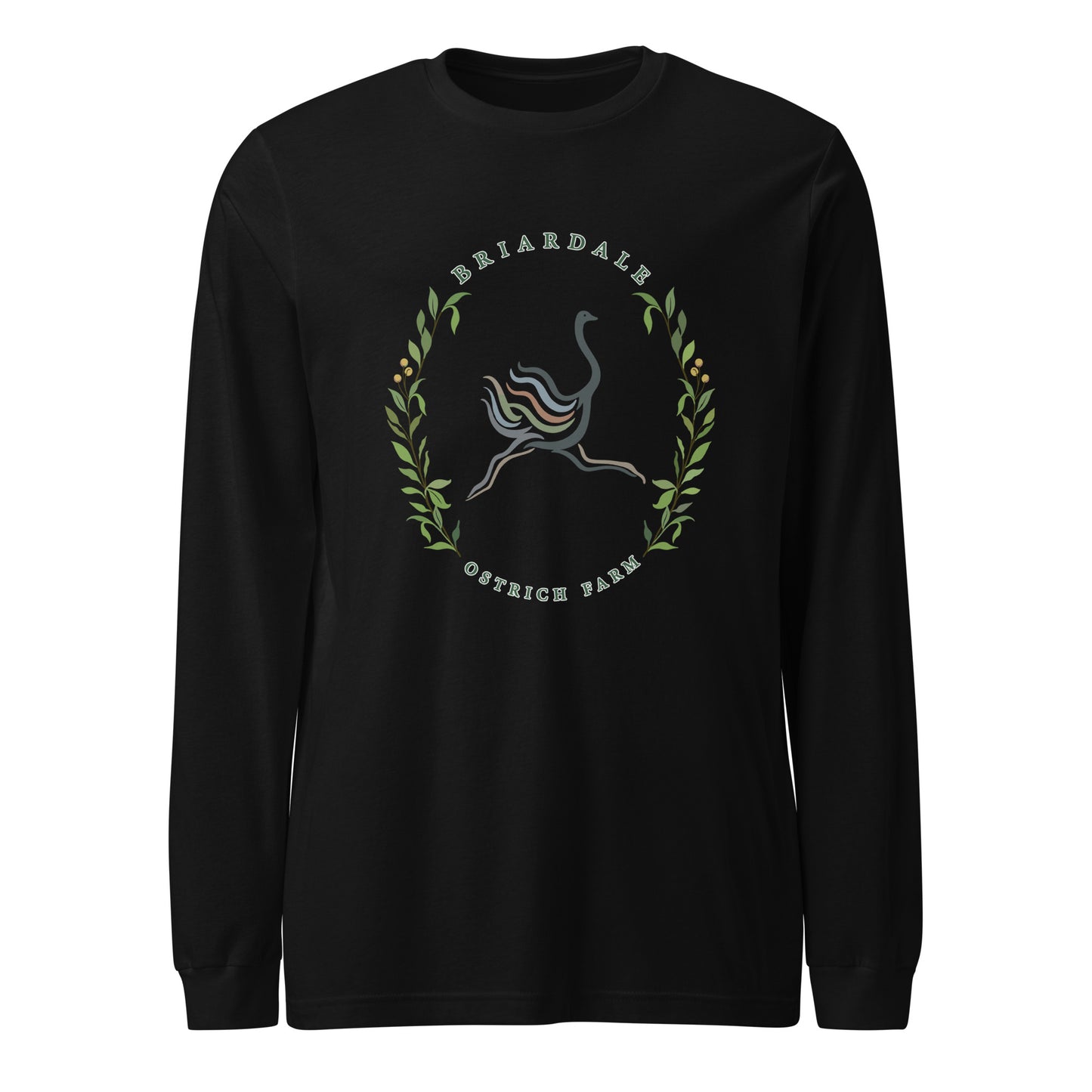 Performance | Long Sleeve Tee | Briardale Ostrich Farm | Crest Logo