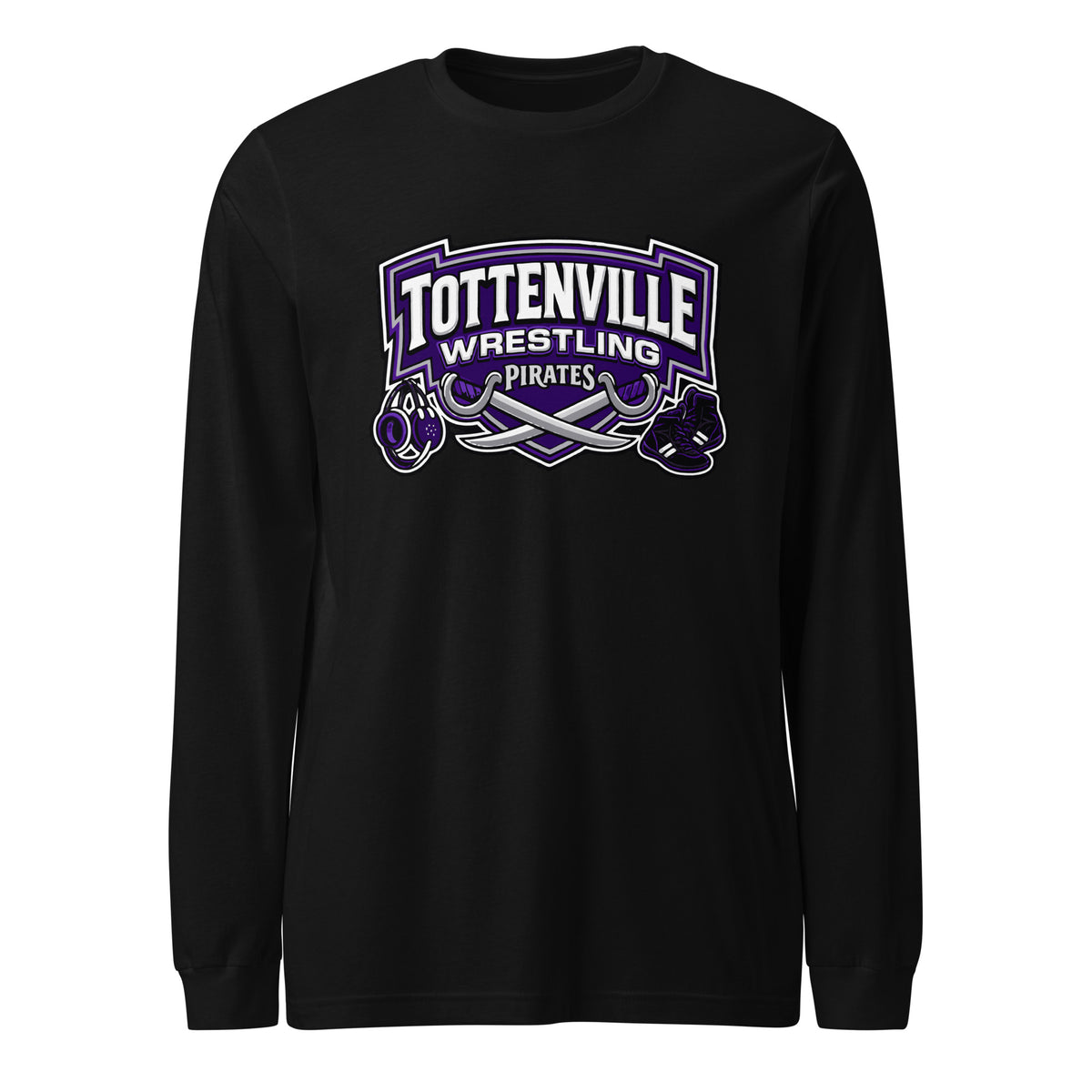 Performance | Long Sleeve Tee | Tottenville wrestling club | Vanguard Logo