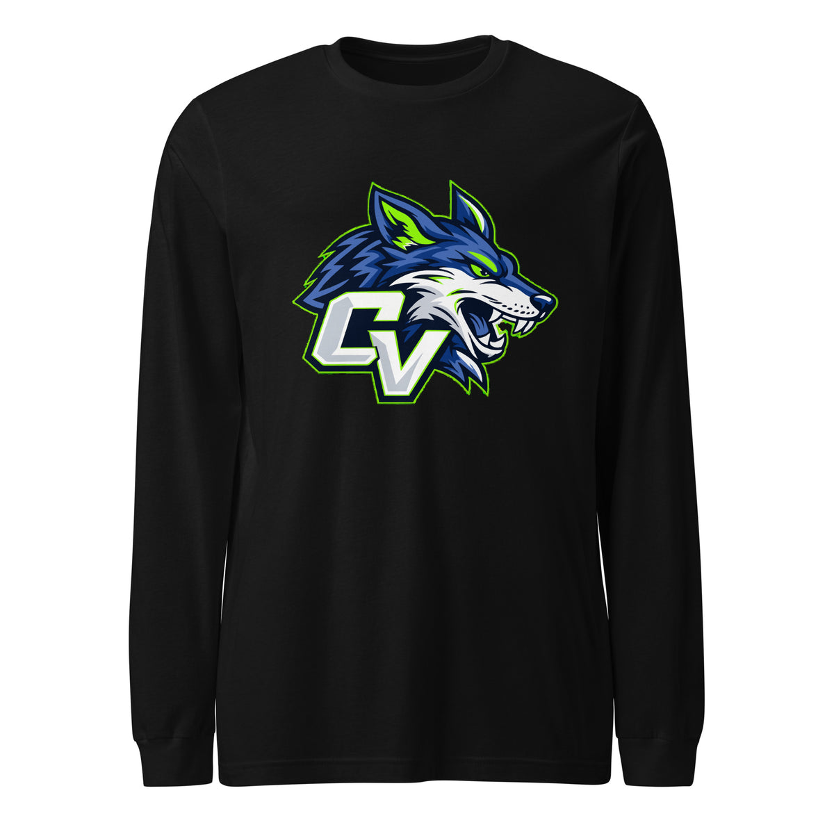 Performance | Long Sleeve Tee | Cumberland Valley Coyotes Football | Crest Logo