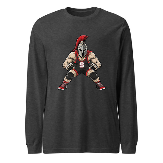 Performance | Long Sleeve Tee | Spartan Wrestling Club | Mascot Logo