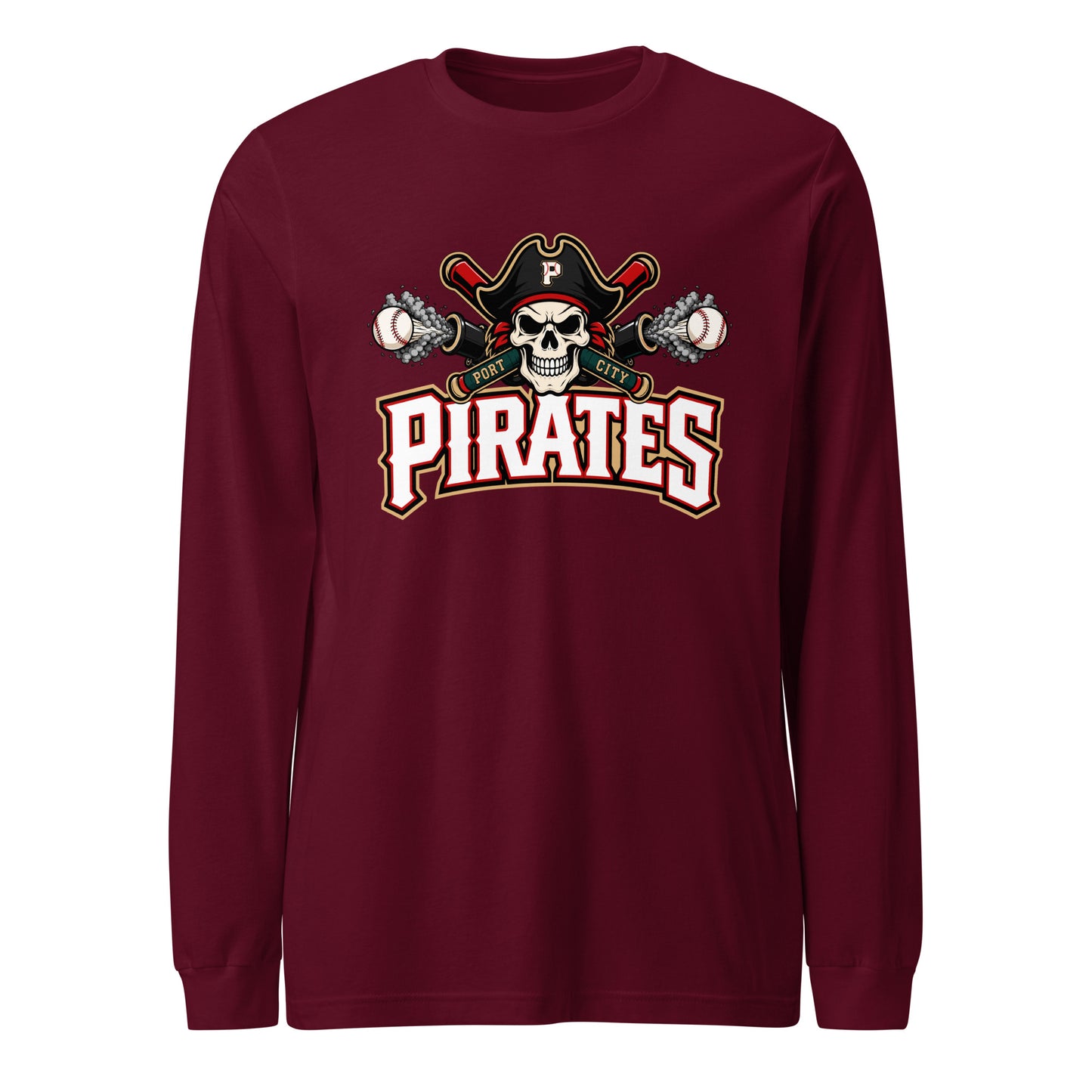 Performance | Long Sleeve Tee | Port City Pirates | Cannonball Portside Logo