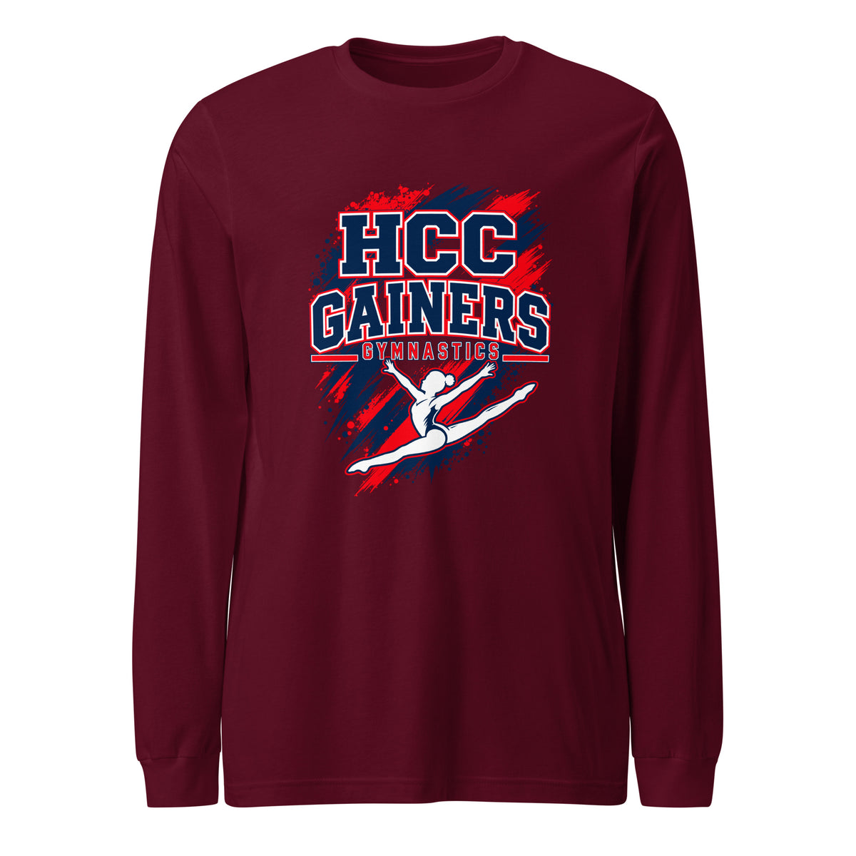 Performance | Long Sleeve Tee | HCC Gymnastics | Crest Logo