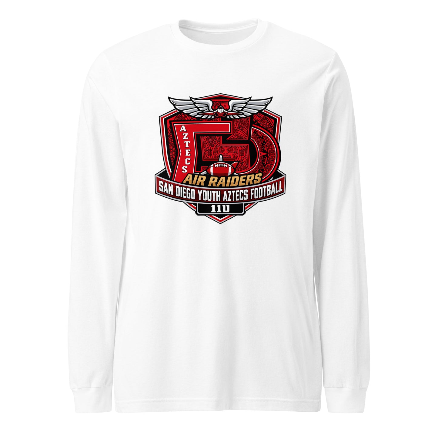 Performance | Long Sleeve Tee | San Diego Youth Aztecs Football 11u Air Raiders | Shield Logo